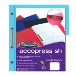 CARPETA T PRESSB CARTA MC ACCO C/BROCHE 8CMS SIN PERCALIZA AZUL