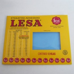 ETIQUETA CHICA FLOURES LESA AZUL 101X46MM 36