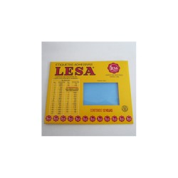 ETIQUETA CHICA FLOURES LESA AZUL 101X46MM 36