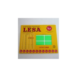 ETIQUETA CHICA FLOURES VERDE LESA 38X21MM 180