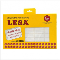 ETIQUETA CHICA BLANCA LESA 38X13MM 420