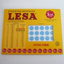 ETIQUETA CHICA FLOURES AZUL LESA 0 11MM 1056