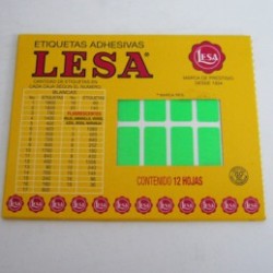 ETIQUETA CHICA FLOURES VERDE LESA 24X13MM 432