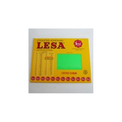 ETIQUETA CHICA FLOURES LESA VERDE 101X46MM 36