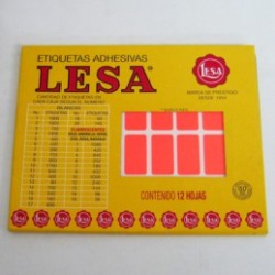 ETIQUETA CHICA FLOURES ROJO LESA 24X13MM 432