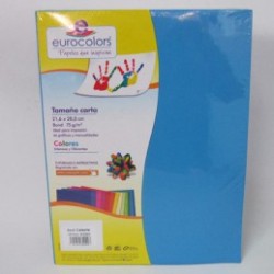 PAPEL CARTA AZUL CELESTE 100H EUROCOLOR