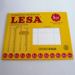 ETIQUETA CHICA BLANCA LESA 49X33MM 160