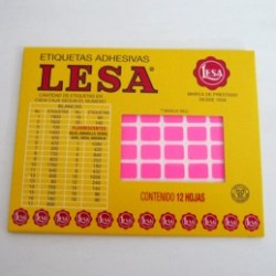ETIQUETA CHICA FLOURES ROSA LESA 12X9MM 1080