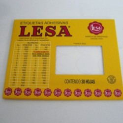 ETIQUETA CHICA BLANCA LESA 0 25MM 400