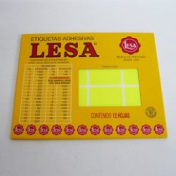 ETIQUETA CHICA FLOURES AMARILLO LESA 49X33MM 96