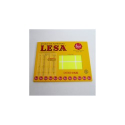 ETIQUETA CHICA FLOURES AMARILLO LESA 49X33MM 96