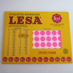 ETIQUETA CHICA FLOURES ROSA LESA 0 11MM 1056