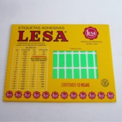 ETIQUETA CHICA FLOURES VERDE LESA 20X8MM 840