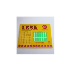 ETIQUETA CHICA FLOURES VERDE LESA 20X8MM 840