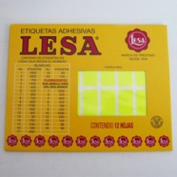ETIQUETA CHICA FLOURES AMARILLO LESA 24X13MM 432