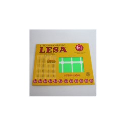 ETIQUETA CHICA FLOURES VERDE LESA 47X21MM 144