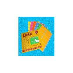 ETIQUETA CHICA FLOURES VERDE LESA 47X21MM 144