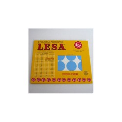 ETIQUETA CHICA FLOURES AZUL LESA 0 25MM 240