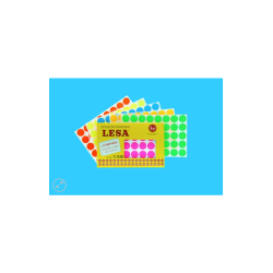 ETIQUETA CHICA FLOURES AZUL LESA 0 25MM 240