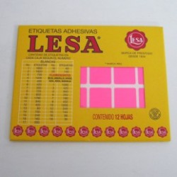 ETIQUETA CHICA FLOURES ROSA LESA 47X21MM 144