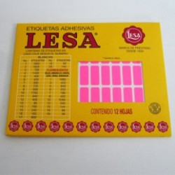 ETIQUETA CHICA FLOURES ROSA LESA 20X8MM 840