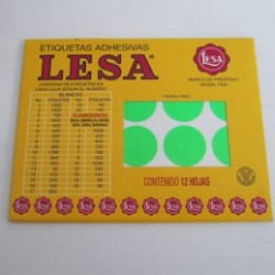 ETIQUETA CHICA FLOURES VERDE LESA 0 25MM 240