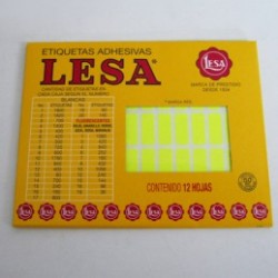 ETIQUETA CHICA FLOURES AMARILLA LESA 20X8MM 840