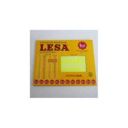 ETIQUETA CHICA FLOURES AMARILLA LESA 20X8MM 840