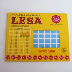 ETIQUETA CHICA FLOURES AZUL LESA 12X9MM 1080