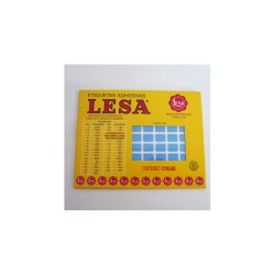 ETIQUETA CHICA FLOURES AZUL LESA 12X9MM 1080