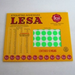 ETIQUETA CHICA FLOURES VERDE LESA 0 11MM 1056