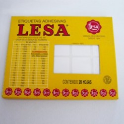 ETIQUETA CHICA BLANCA LESA 25X25MM 400