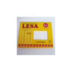 ETIQUETA CHICA BLANCA LESA 25X25MM 400