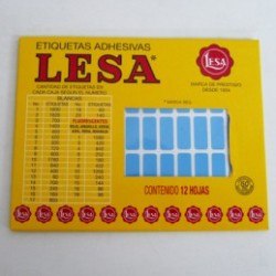 ETIQUETA CHICA FLOURES AZUL LESA 20X8MM 840