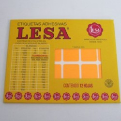 ETIQUETA CHICA FLOURES LESA NARANJA 47X21MM 144
