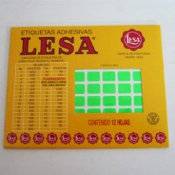 ETIQUETA CHICA FLOURES VERDE LESA 12X9MM 1080