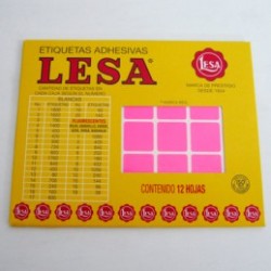 ETIQUETA CHICA FLOURES ROSA LESA 18X18MM 420