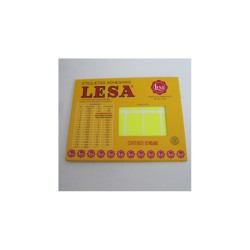 ETIQUETA CHICA FLOURES AMARILLA LESA 47X21MM 144